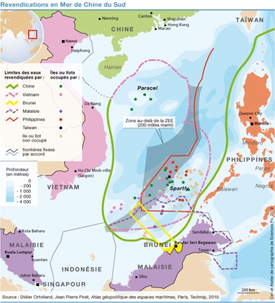 carte de Mer de Chine