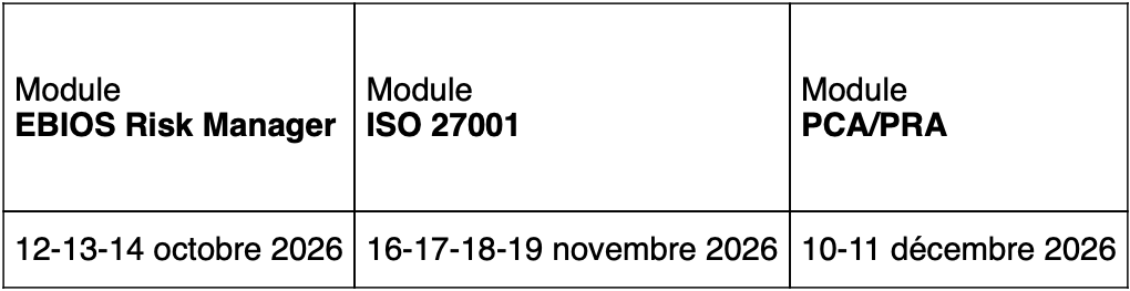 calendrier SICO 2026